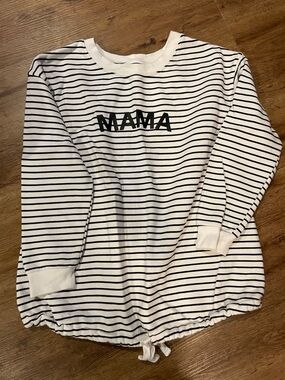 Striped 'MAMA' Maternity Sweatshirt